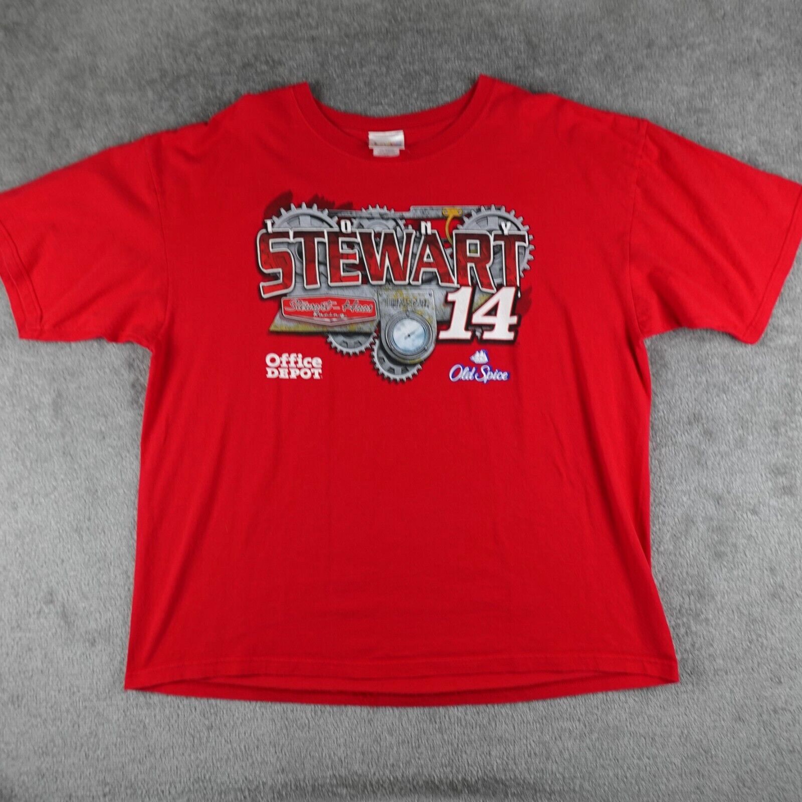 Chase Authentics Men's 2xl Red Tony Stewart Nascar Sprint Cup 2010 Graphic Tee